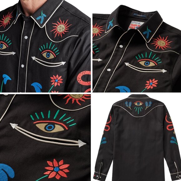 Roark Black Western Shirt with Colorful Embroidery - Picture 2 of 7